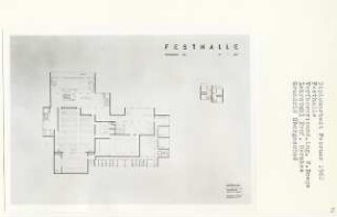 Festhalle (Diplomarbeit bei Bernhard Hermkes): Grundriss Obergeschoss 1:200