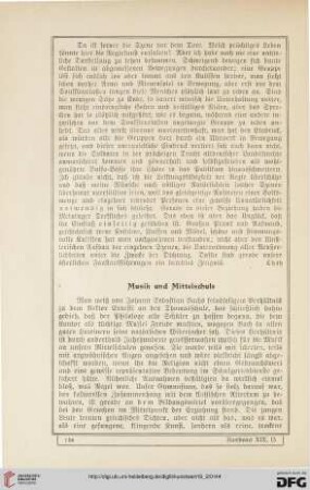 Musik und Mittelschule