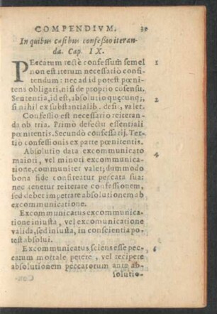 In quibus casibus confeßio iteranda. Cap. IX.