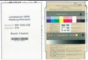 Entnazifizierung Friedrich Bracht , geb. 09.04.1903 (kaufm. Angestellter)