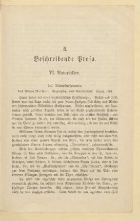 B. Beschreibende Prosa