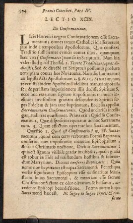 504-513, Lectio XCIX. De Confirmatione. - Lectio C. De Sanctissima Eucharistia.