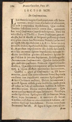 504-513, Lectio XCIX. De Confirmatione. - Lectio C. De Sanctissima Eucharistia.