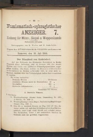 7. 30. Juli 1886