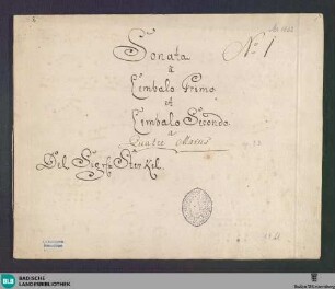 Sonatas - Don Mus.Ms. 1862 : cemb 4hands; F