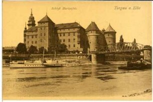 Torgau. Schloss Hartenfels - Elbe m. Dampfer Hermes