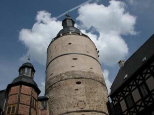 Museum Burg Falkenstein im Harz : Burg Falkenstein bei Meisdorf gehört zu den am besten erhaltenen mittelalterlichen Burgen im Harz, aufgenommen 2004