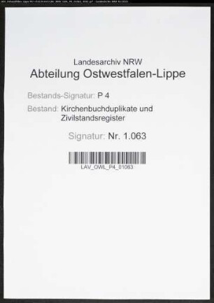 Kirchenbuchduplikat der evangelischen Gemeinde Voerde, Ennepe-Ruhr-Kreis (H 1851-1874). (Gemeinde: Evangelische Gemeinde)