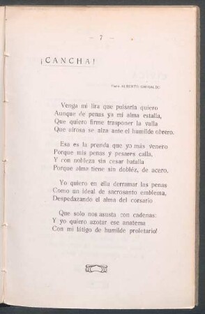¡Cancha! : Para Alberto Ghiraldo