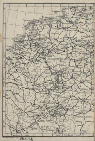 Karte: Eisenbahnkarte von Deutschland