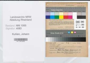 Entnazifizierung Johann Kuhlen, geb. 20.12.1885 (Bauunternehmer)