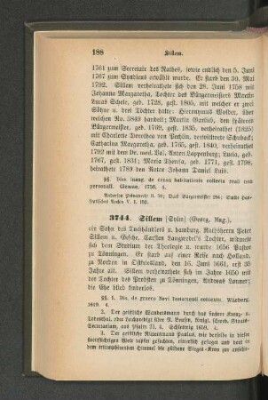 3744. Sillem [Sylm] (Georg, Mag.)