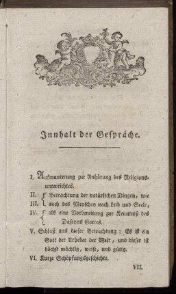 Innhalt der Gespräche.