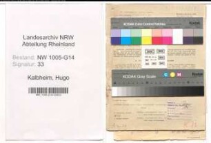 Entnazifizierung Hugo Kalbheim , geb. 18.07.1901 (Werkmeister)