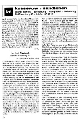 Hof Kurt Ellerbrock Sülldorfer Kirchenweg 274 : (Fortsetzung aus Heft 12/89)