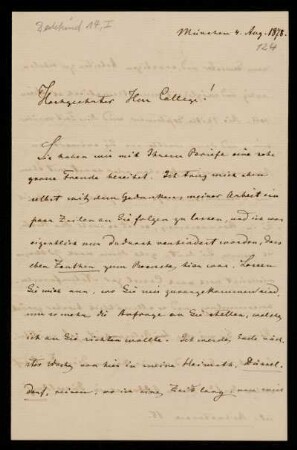 Briefe von Felix Klein an Richard Dedekind, München, 4.8.1878 - 26.12.1879