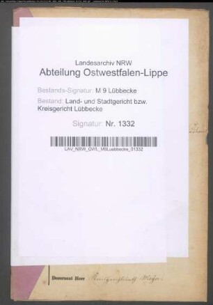 Erblasser: Windhorst gt. Gehlker, Heinrich Friedrich Wilhelm: