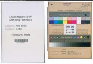 Entnazifizierung Hans Hohmann , geb. 27.04.1905 (Einkaeufer)