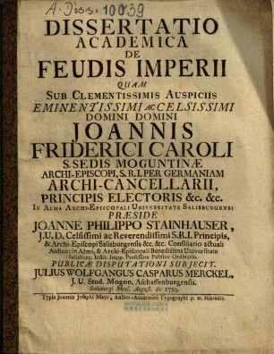 De feudis imperii