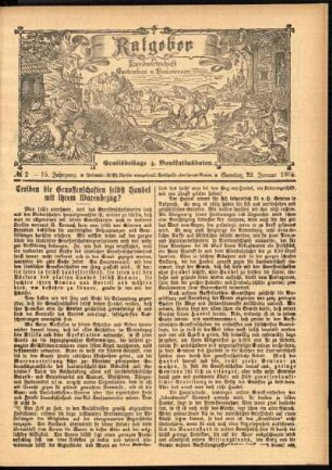 Ausgabe vom Sonntag, den 22. Januar 1905.