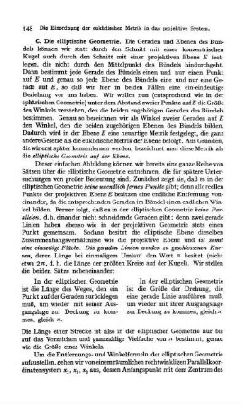 C. Die elliptische Geometrie.
