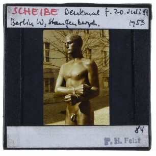 Berlin, Scheibe, Statue für die Gedenkstätte 20. Juli 1944