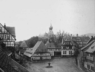 Goslar, Frankenberger Plan, dahinter Frankenberg-Kirche