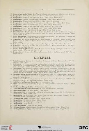 Diverses (Nr. 733-823)