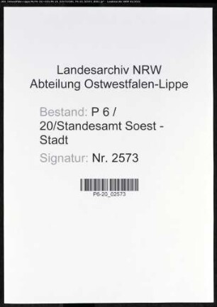 Heiratsregister Standesamt Soest