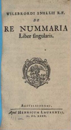 De re nummaria liber singularis