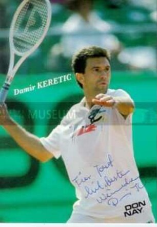 Autogrammpostkarte von Damir Keretic (Tennisspieler)