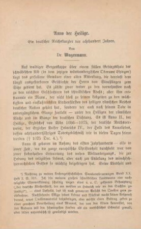 661-672 Anno der Heilige : ein deutscher Reichskanzler vor achthundert Jahren