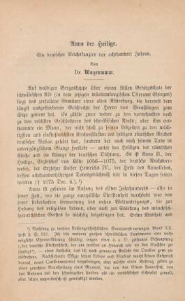 661-672 Anno der Heilige : ein deutscher Reichskanzler vor achthundert Jahren