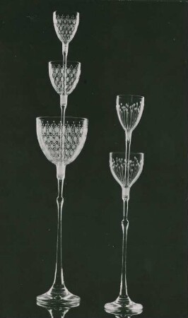 Glasvasen mit Dekor "0300800" von Bjørn Wiinblad