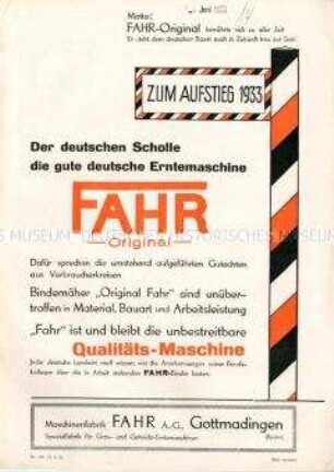 Gutachten über Bindemäher