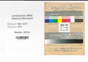 Entnazifizierung Arthur Herden , geb. 10.01.1903 (Angestellter)