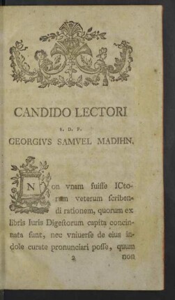 Candido Lectori