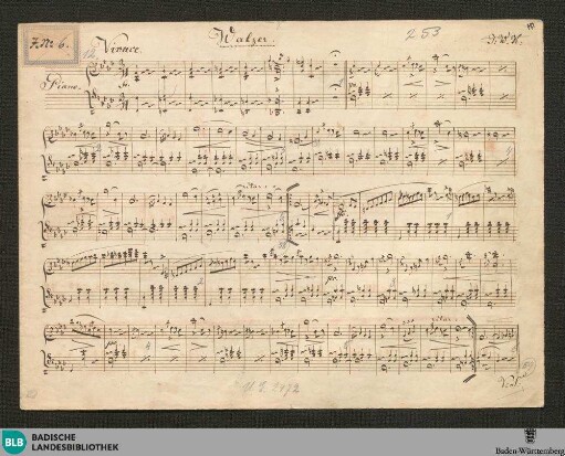 Waltzes - JWK Mus.Ms. 253 : pf; f; StrK WoO 4.31