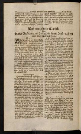 320-328, Das neunzehente - zwanzigste Capitel
