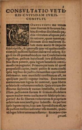 Iacobi Cviacii I. C. Praeclarissimi Consvltationvm Liber Singvlaris