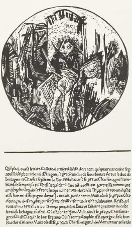 Die letzte Huldigung an meine tote Liebe, Illustration zu François Villon: Rondeau