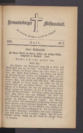 1881. Juli. N° 7