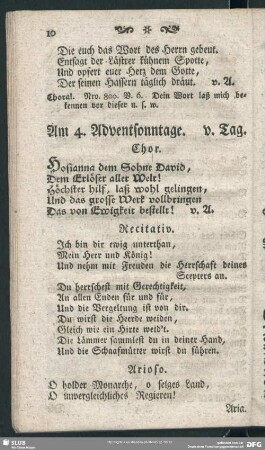 Am 4. Adventsonntage