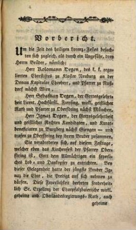 Rede von Bruder-Liebe : gesprochen zu Oberföring, einem Pfarrort des hohen Freysinger Bißthums