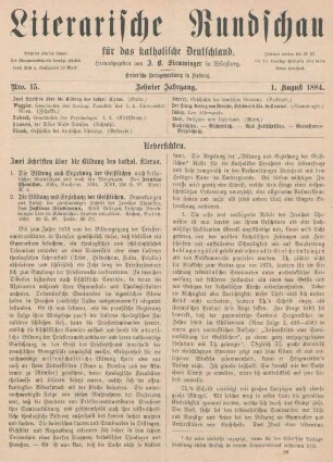 449-458 Zwei Schriften über die Bildung des katholischen Klerus