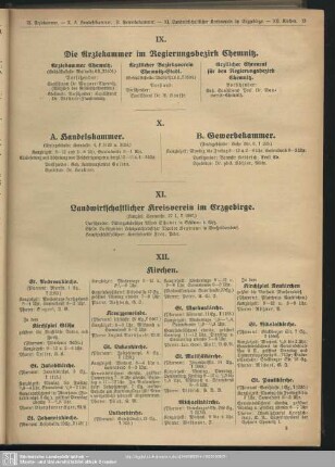 X. Handelskammer und Gewerbekammer