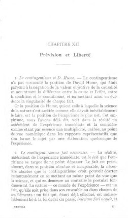 Chapitre XII. - Prévision et liberté