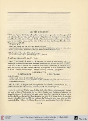 VII. Die Heiligen