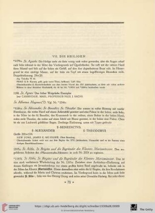VII. Die Heiligen