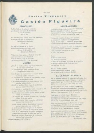 Poetas uruguayos - Gastón Figueira